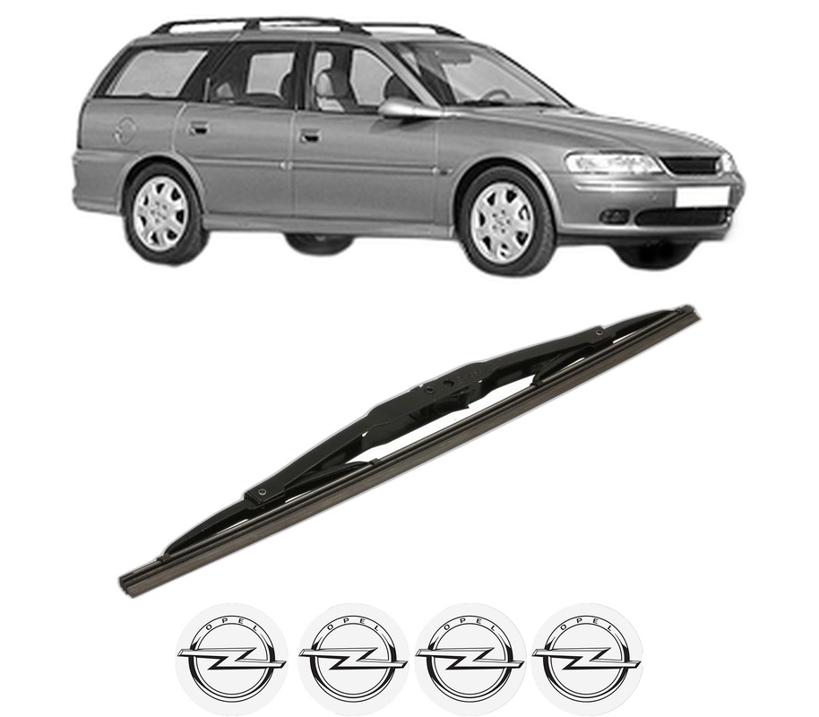 Stergator lamela spate OPEL VECTRA B Estate (J96) din 1996 - 2003, pentru luneta auto, Bosch Twin, din cauciuc siliconat rezistent, 4 Stickere Auto OPEL