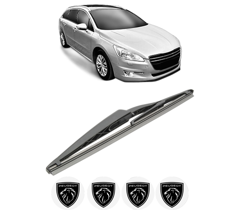 Stergator lamela spate PEUGEOT 508 SW Estate Van (8E_) din 2011 - 2018, pentru luneta auto, Bosch Twin, din cauciuc siliconat rezistent, 4 Stickere Auto PEUGEOT