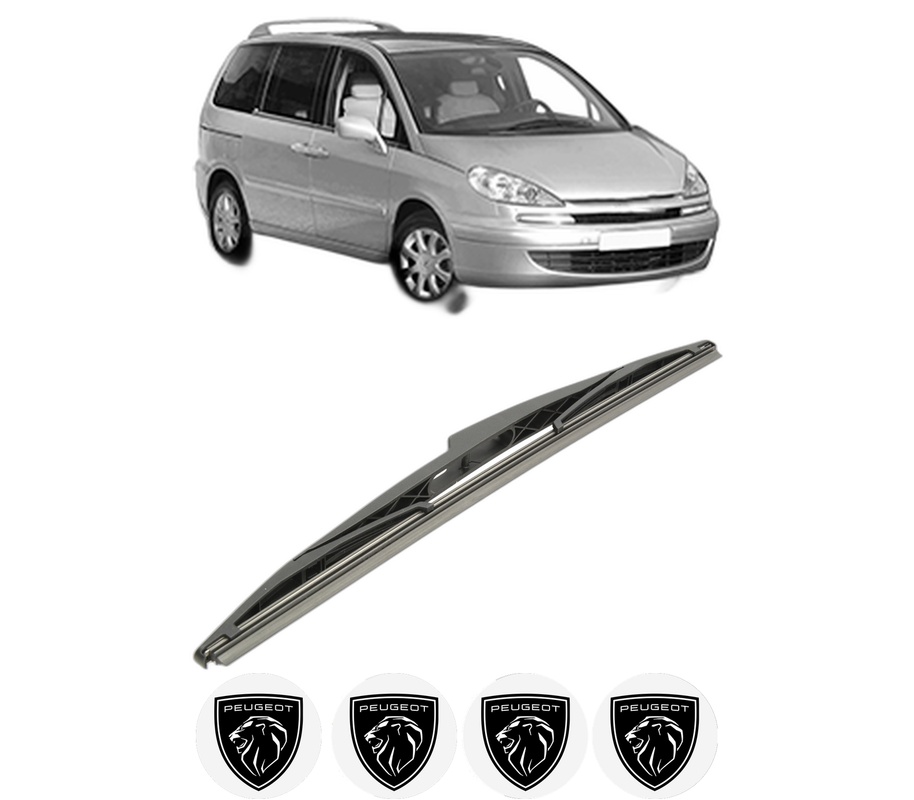 Stergator lamela spate PEUGEOT 807 (EB_) din 2002 - 2010, pentru luneta auto, Bosch Twin, din cauciuc siliconat rezistent, 4 Stickere Auto PEUGEOT