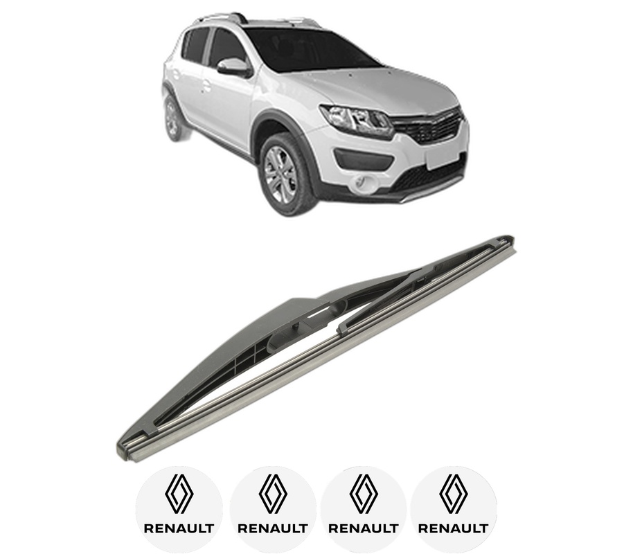 Stergator lamela spate RENAULT SANDERO/STEPWAY II (B8_) din 2013, pentru luneta auto, Bosch Twin, din cauciuc siliconat rezistent, 4 Stickere Auto RENAULT
