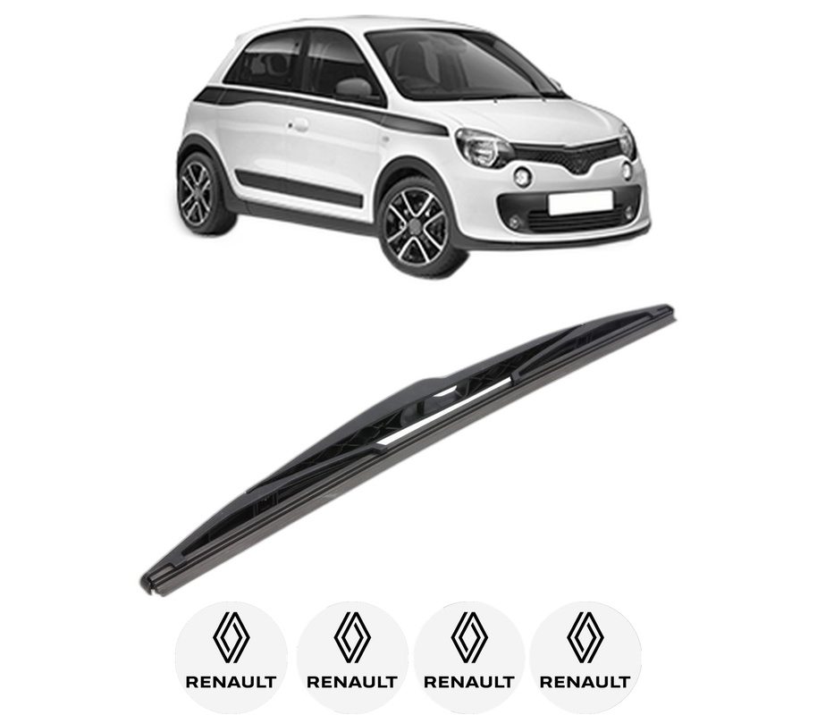 Stergator lamela spate RENAULT TWINGO III (BCM_, BCA_) din 2014, pentru luneta auto, Bosch Twin, din cauciuc siliconat rezistent, 4 Stickere Auto RENAULT