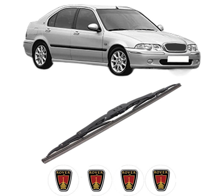 Stergator lamela spate ROVER 45 I Hatchback (RT) din 2000 - 2005, pentru luneta auto, Bosch Twin, din cauciuc siliconat rezistent, 4 Stickere Auto ROVER