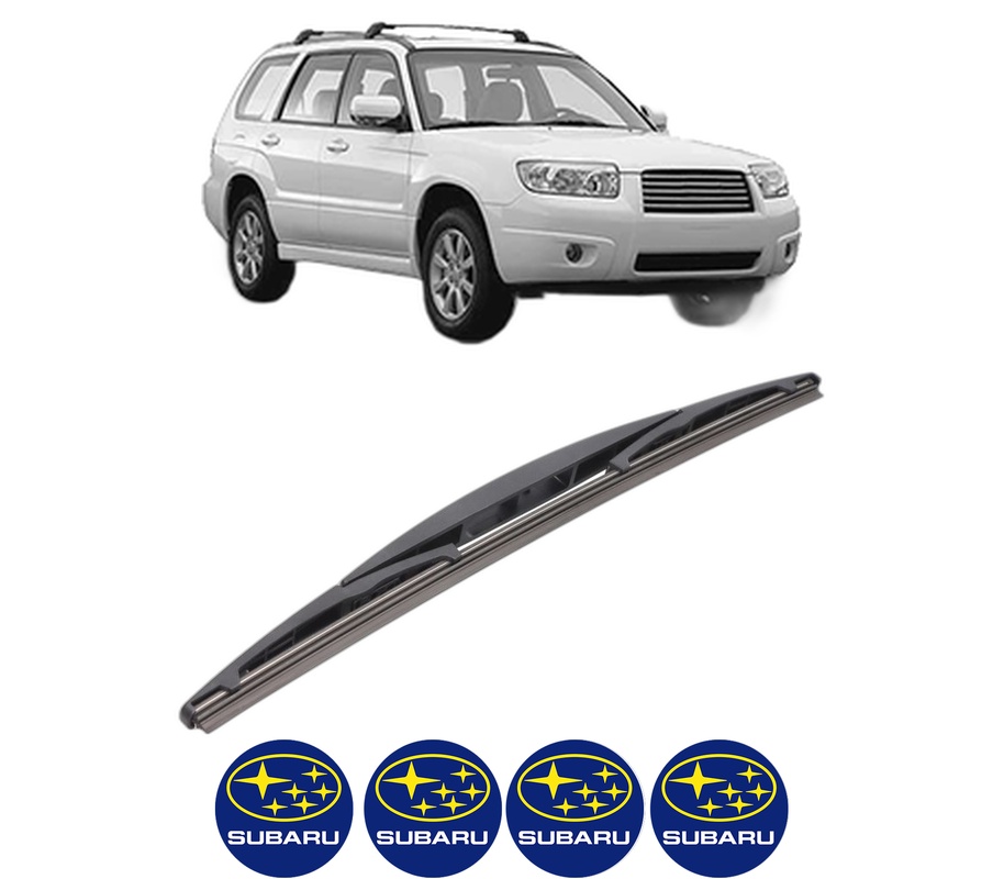Stergator lamela spate SUBARU FORESTER (SH_) din 2008 - 2013, pentru luneta auto, Bosch Twin, din cauciuc siliconat rezistent, 4 Stickere Auto SUBARU