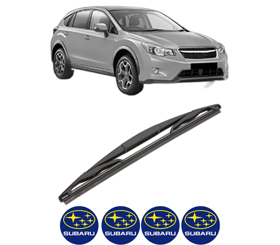 Stergator lamela spate SUBARU XV (_GP_) din 2012 - 2017, pentru luneta auto, Valeo Silencio, din cauciuc siliconat rezistent, 4 Stickere Auto SUBARU