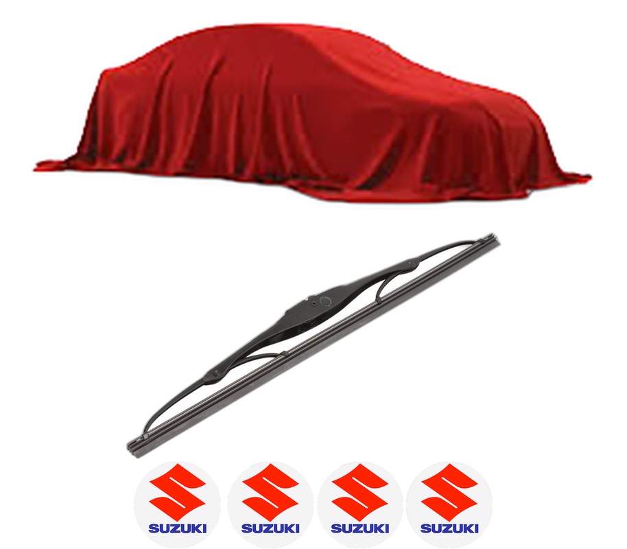 Stergator lamela spate SUZUKI SX4 (EY, GY) din 2006 - 2015, pentru luneta auto, Valeo Silencio, din cauciuc siliconat rezistent, 4 Stickere Auto SUZUKI
