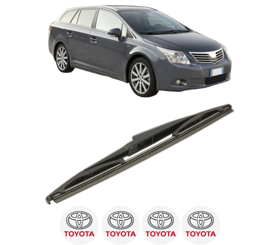 Stergator lamela spate TOYOTA AVENSIS Estate (_T27_) din 2008 - 2018, pentru luneta auto, Bosch Twin, din cauciuc siliconat rezistent, 4 Stickere Auto TOYOTA