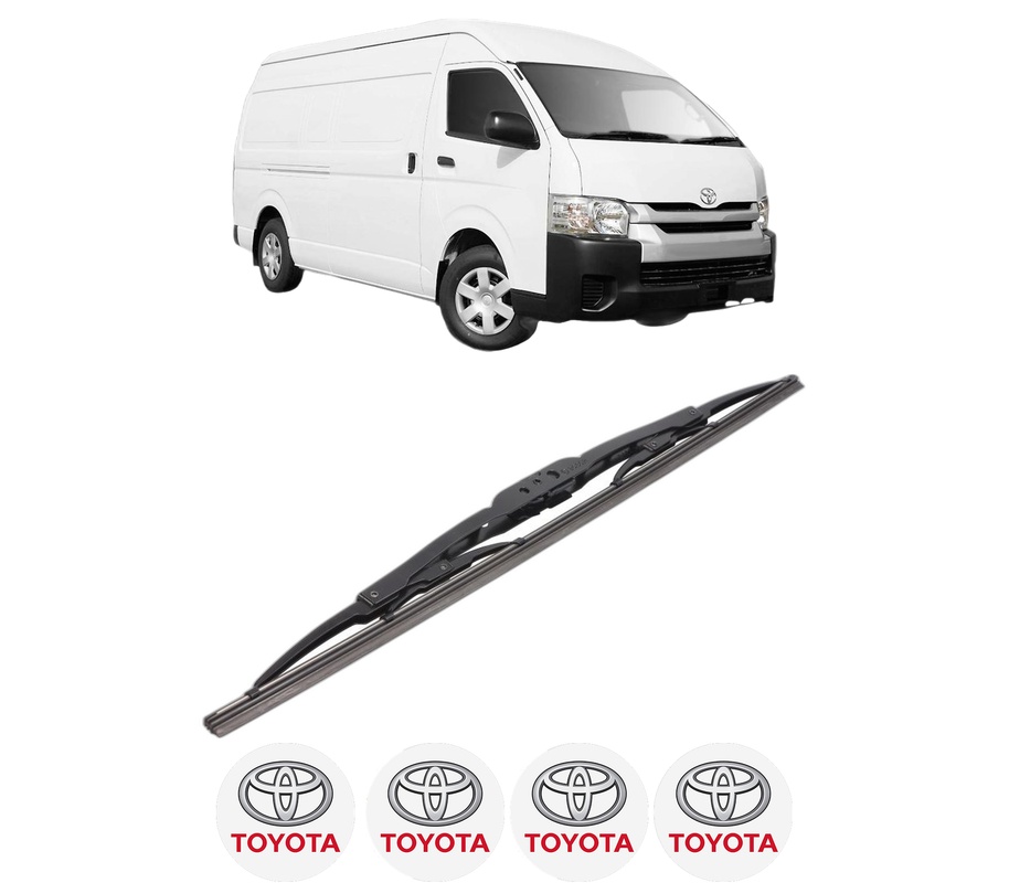 Stergator lamela spate TOYOTA HIACE V Van (TRH2__, KDH2__, LH2__, GDH2__) din 2004, pentru luneta auto, Bosch Twin, din cauciuc siliconat rezistent, 4 Stickere Auto TOYOTA