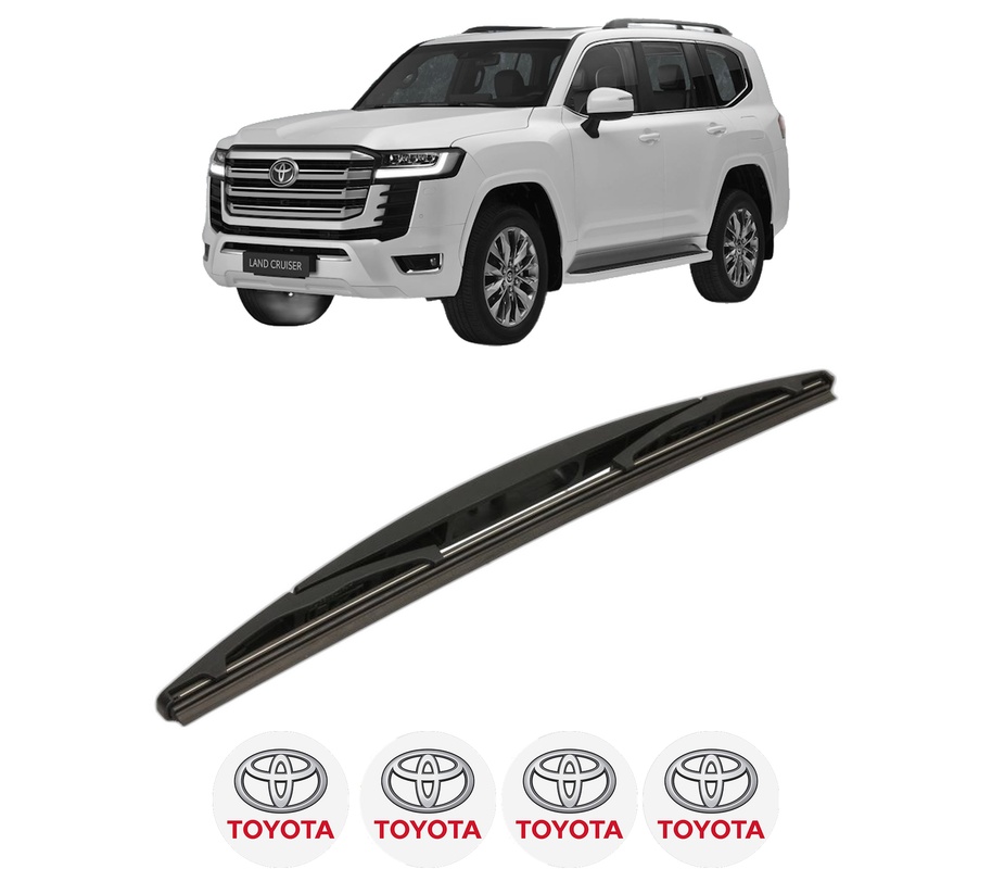 Stergator lamela spate TOYOTA LAND CRUISER 300 (_J3_) din 2022, pentru luneta auto, Bosch Twin, din cauciuc siliconat rezistent, 4 Stickere Auto TOYOTA