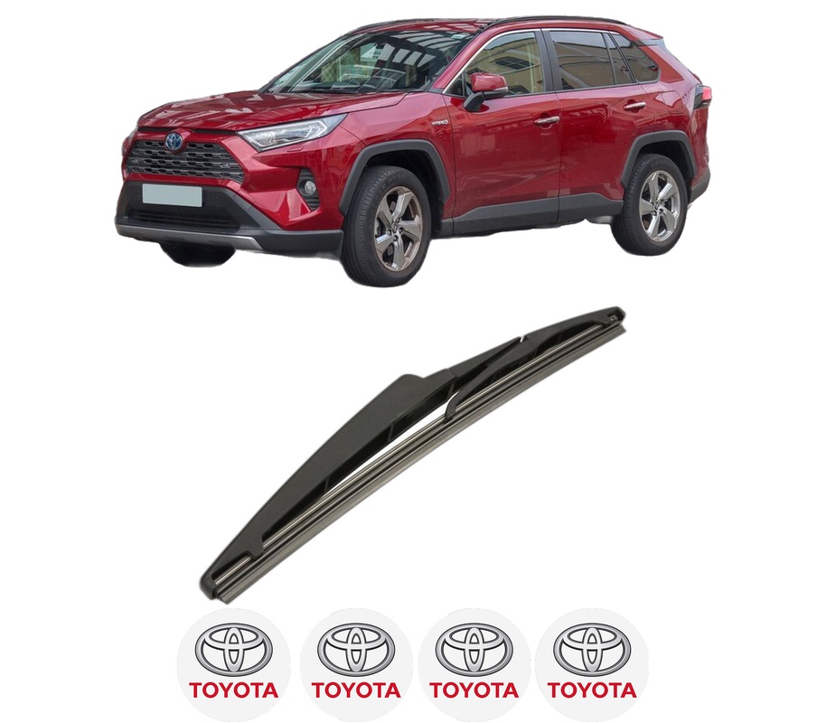 Stergator lamela spate TOYOTA RAV 4 IV (_A4_) din 2012 - 2019, pentru luneta auto, Bosch Twin, din cauciuc siliconat rezistent, 4 Stickere Auto TOYOTA