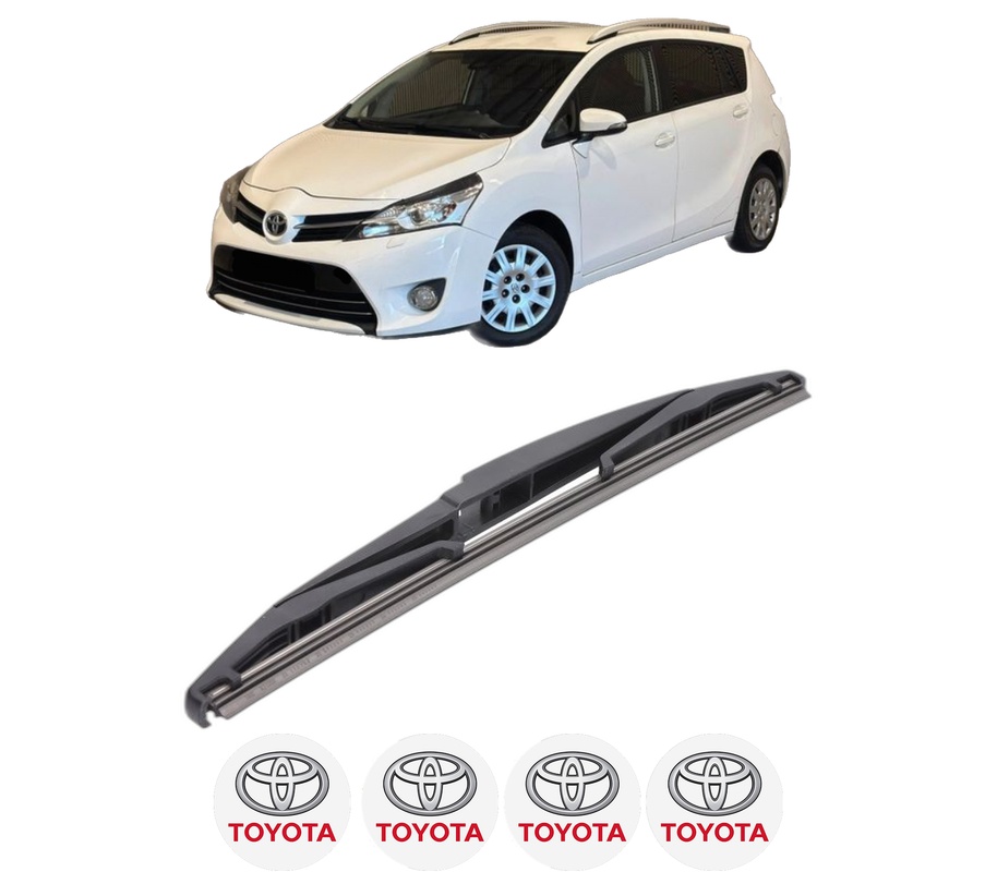 Stergator lamela spate TOYOTA VERSO (_R2_) din 2009 - 2018, pentru luneta auto, Bosch Twin, din cauciuc siliconat rezistent, 4 Stickere Auto TOYOTA