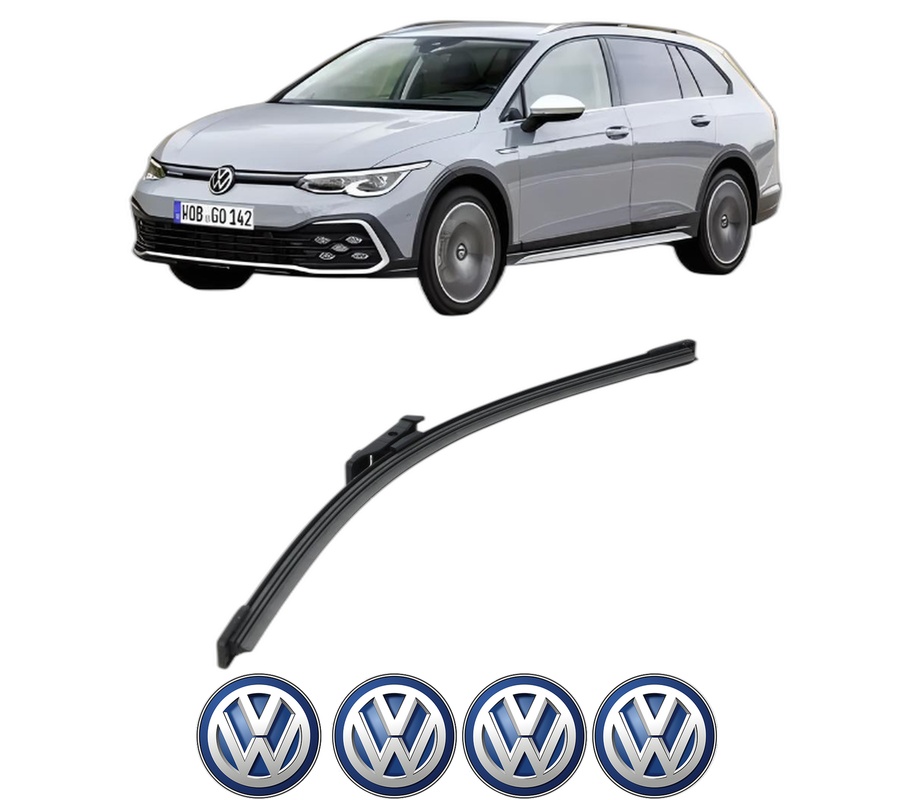 Stergator lamela spate Volkswagen GOLF ALLTRACK VIII (CG5) din 2020 - 2024, pentru luneta auto, Bosch Aerotwin, din cauciuc siliconat rezistent, 4 Stickere Auto VW