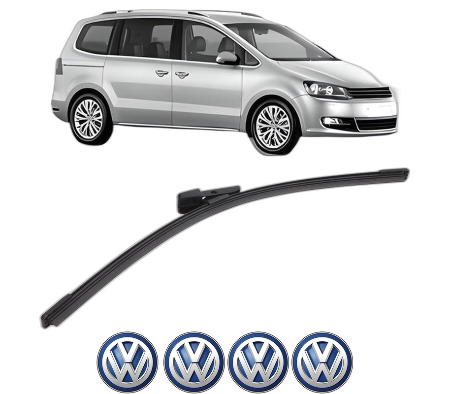 Stergator lamela spate Volkswagen SHARAN (7N1, 7N2) din 2010 - 2022, pentru luneta auto, Bosch Aerotwin, din cauciuc siliconat rezistent, 4 Stickere Auto VW