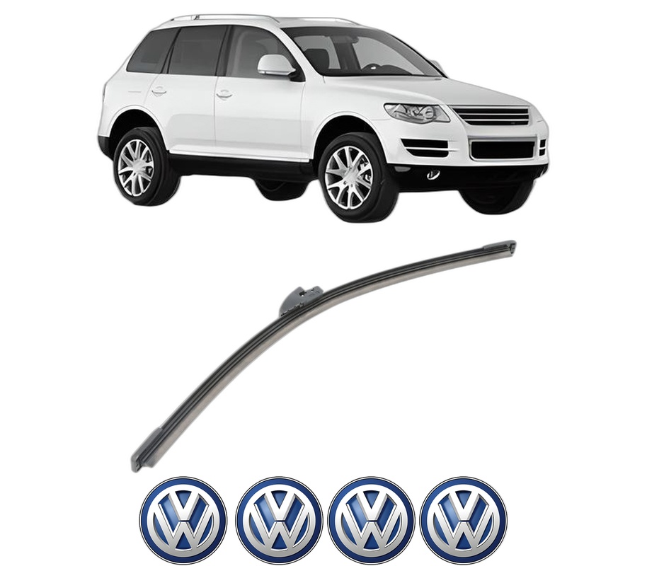 Stergator lamela spate Volkswagen TOUAREG (7LA, 7L6, 7L7) din 2002 - 2010, pentru luneta auto, Bosch Aerotwin, din cauciuc siliconat rezistent, 4 Stickere Auto VW