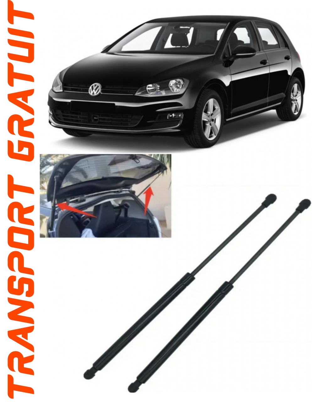 Set 2 amortizoare Haion portbagaj pentru masina VOLKSWAGEN Golf VII