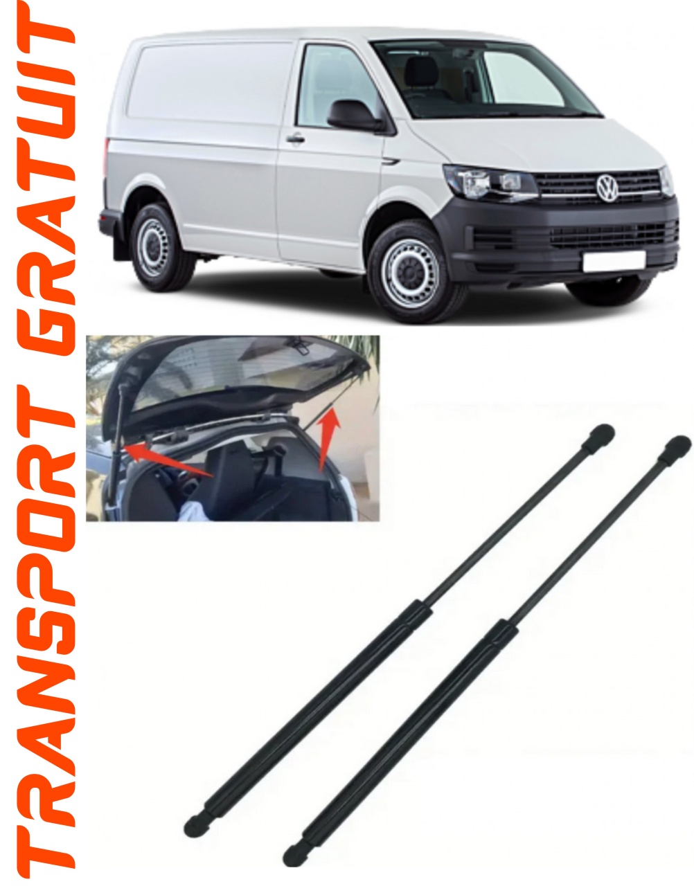 Set 2 amortizoare Haion portbagaj pentru masina VOLKSWAGEN Multivan T6