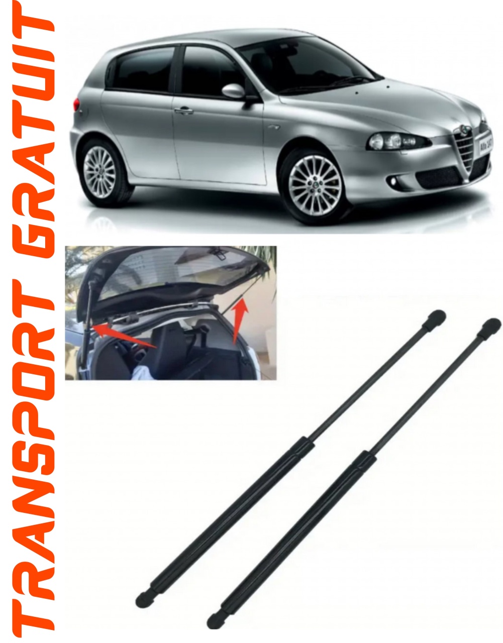 Set 2 amortizoare Haion portbagaj pentru masina Alfa Romeo 147
