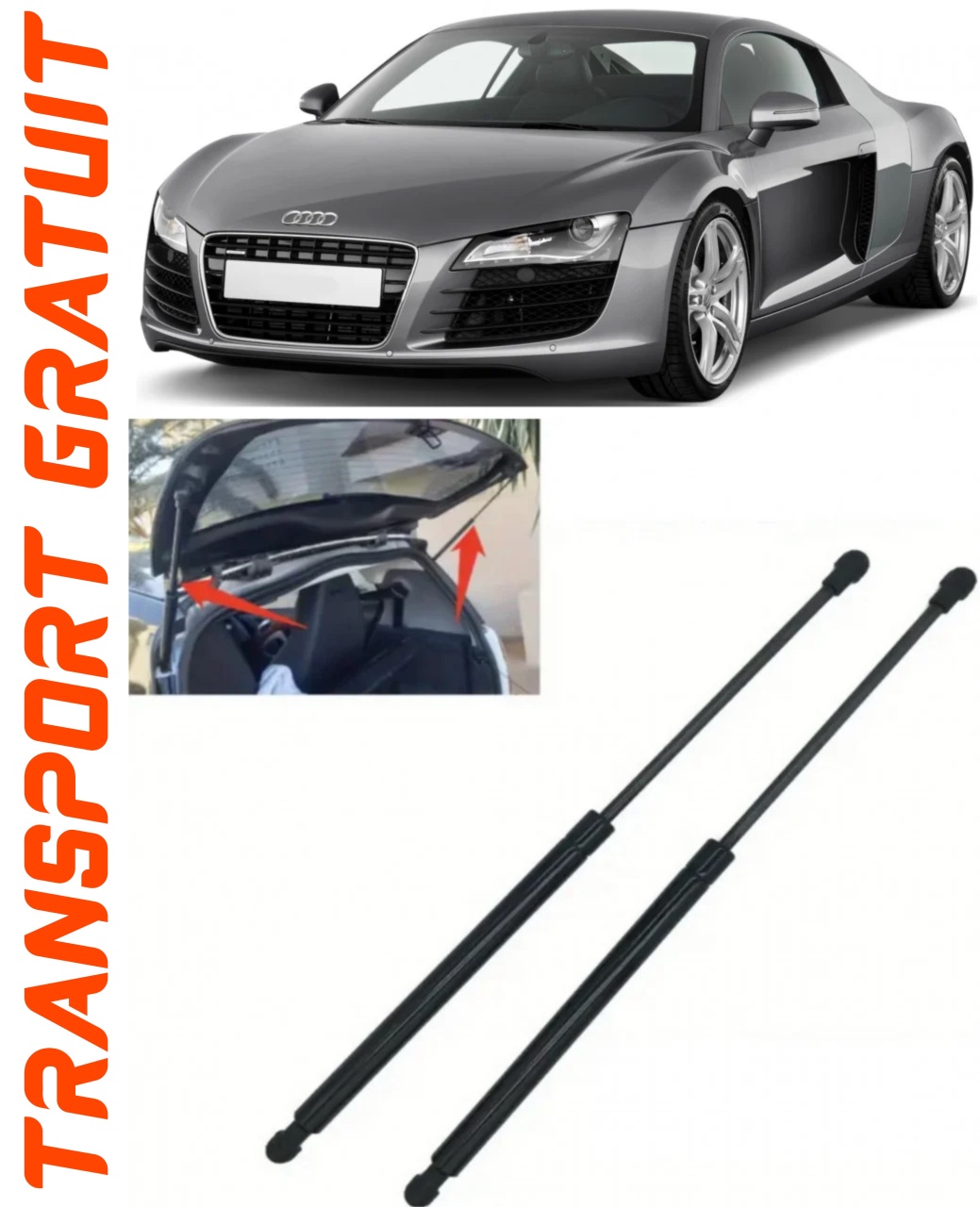 Set 2 amortizoare Haion portbagaj pentru masina AUDI R8