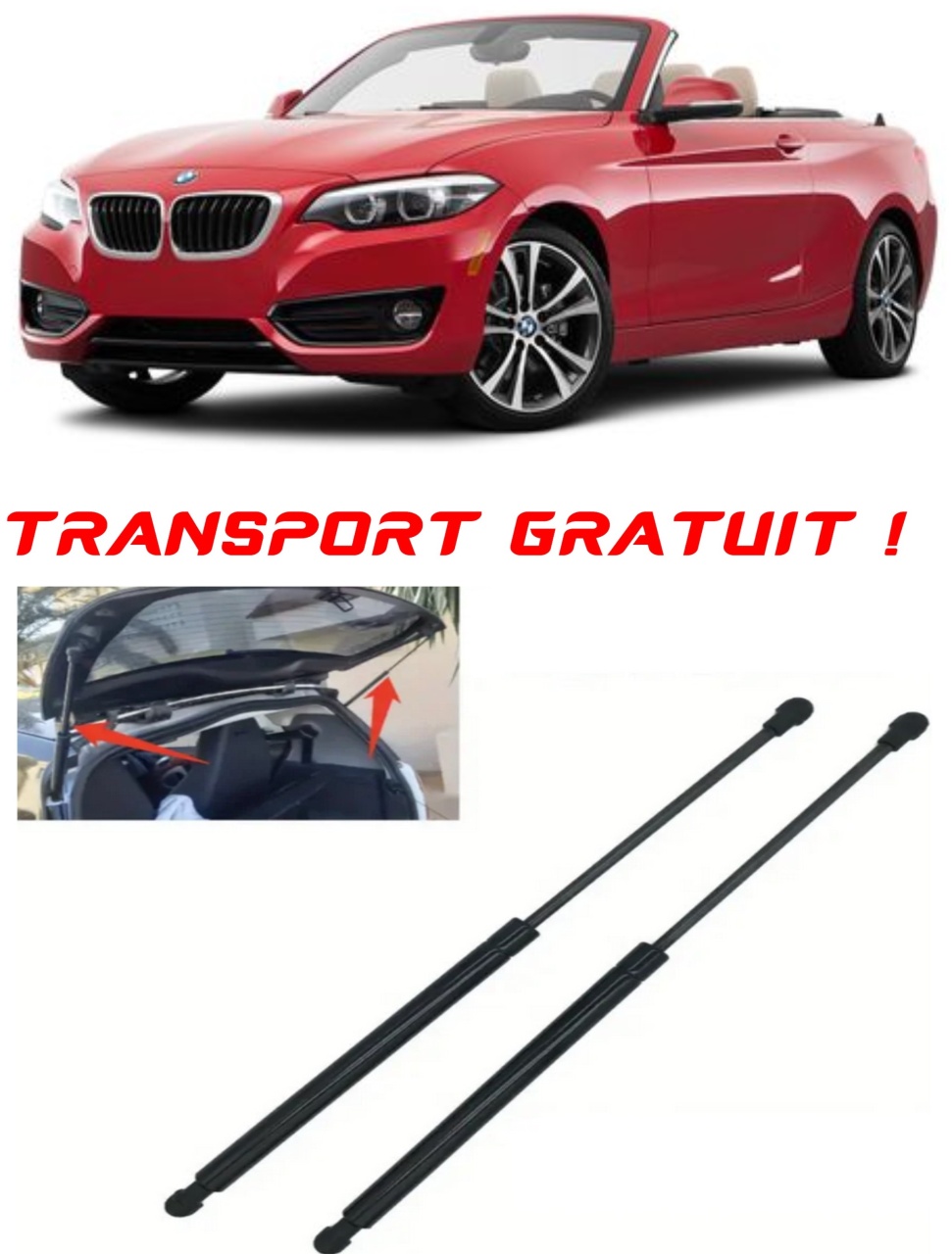 Set 2 amortizoare Haion portbagaj pentru masina BMW 2 Convertible (F23)