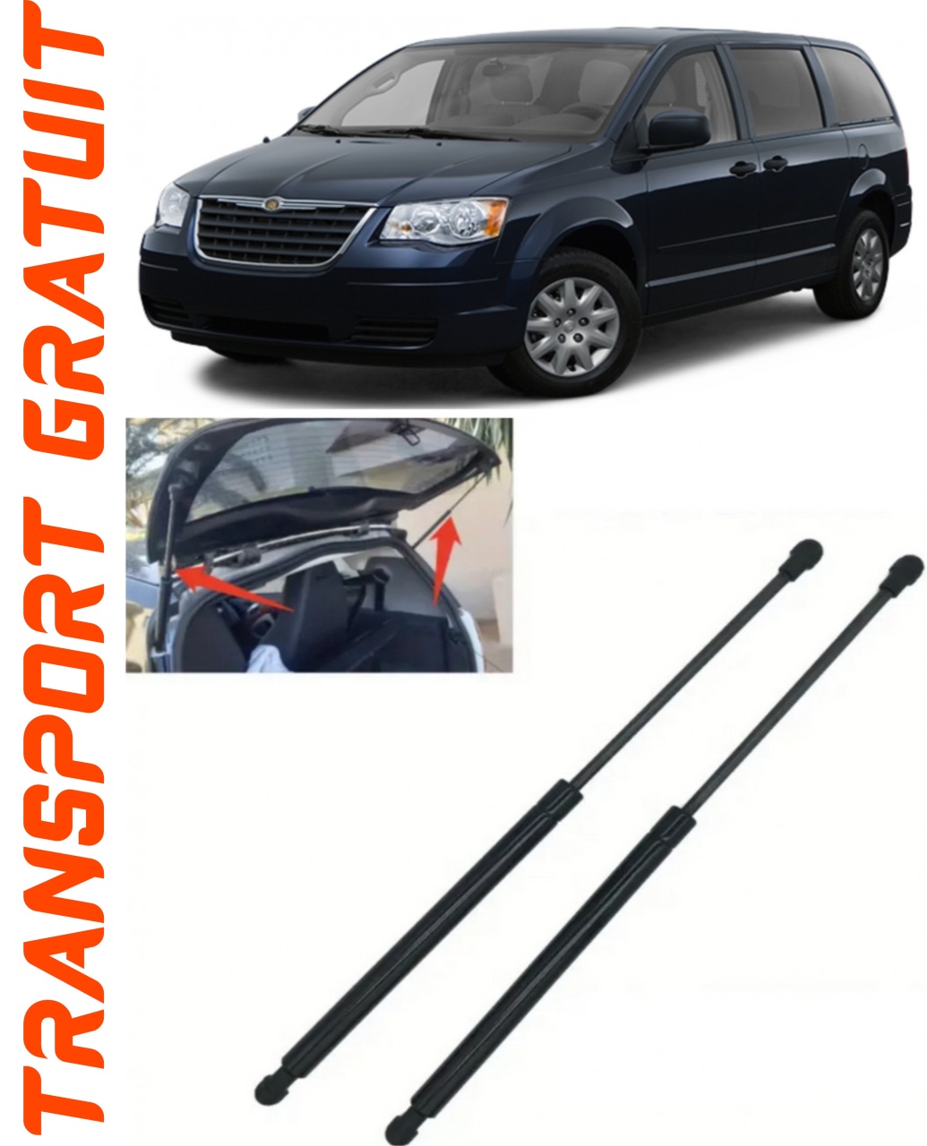 Set 2 amortizoare Haion portbagaj pentru masina Chrysler Town