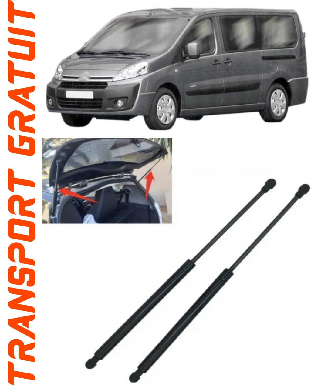 Set 2 amortizoare Haion portbagaj pentru masina Citroen Jumpy II