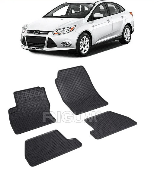 Set 4 covorase Ford Focus 2011-2018, din cauciuc 100%, compatibile cu autoturismul FORD Focus