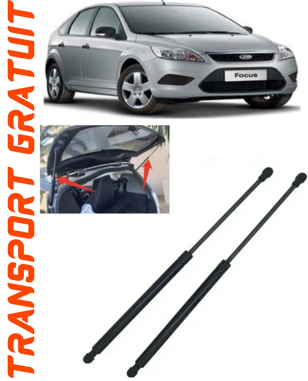 Set 2 amortizoare Haion portbagaj pentru masina Ford Focus III