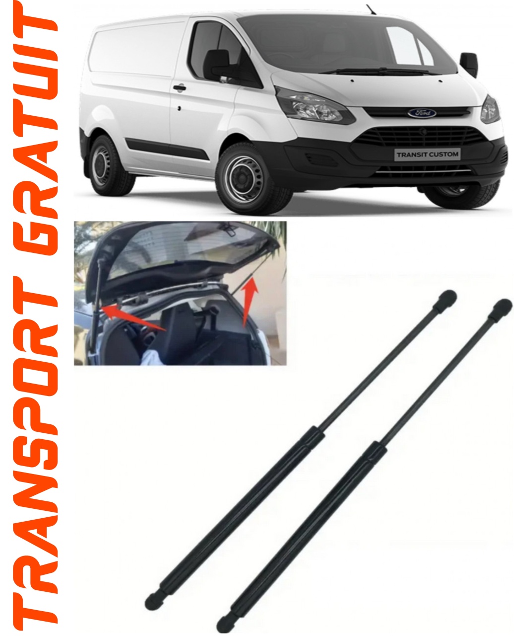 Set 2 amortizoare Haion portbagaj pentru masina Ford Transit Custom