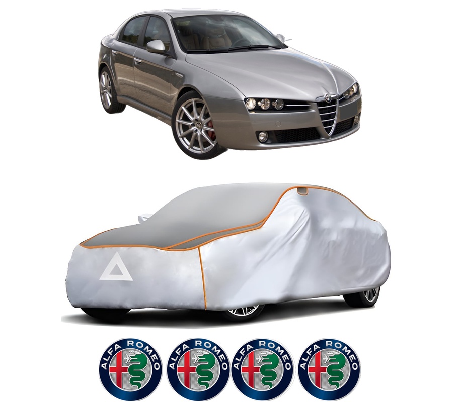 Husa Prelata Antigrindina Auto ALFA ROMEO 159 (939_) din 2005-2012, Protectie auto contra intemperiilor la grindina, Waterproof, 4x Stickere auto ALFA ROMEO