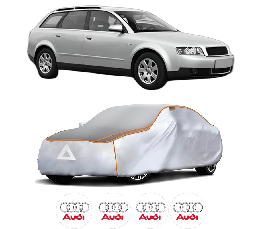 Husa Prelata Antigrindina Auto AUDI A4 B6 Avant (8E5) din 2001-2004, Protectie auto contra intemperiilor la grindina, Waterproof, 4x Stickere auto AUDI
