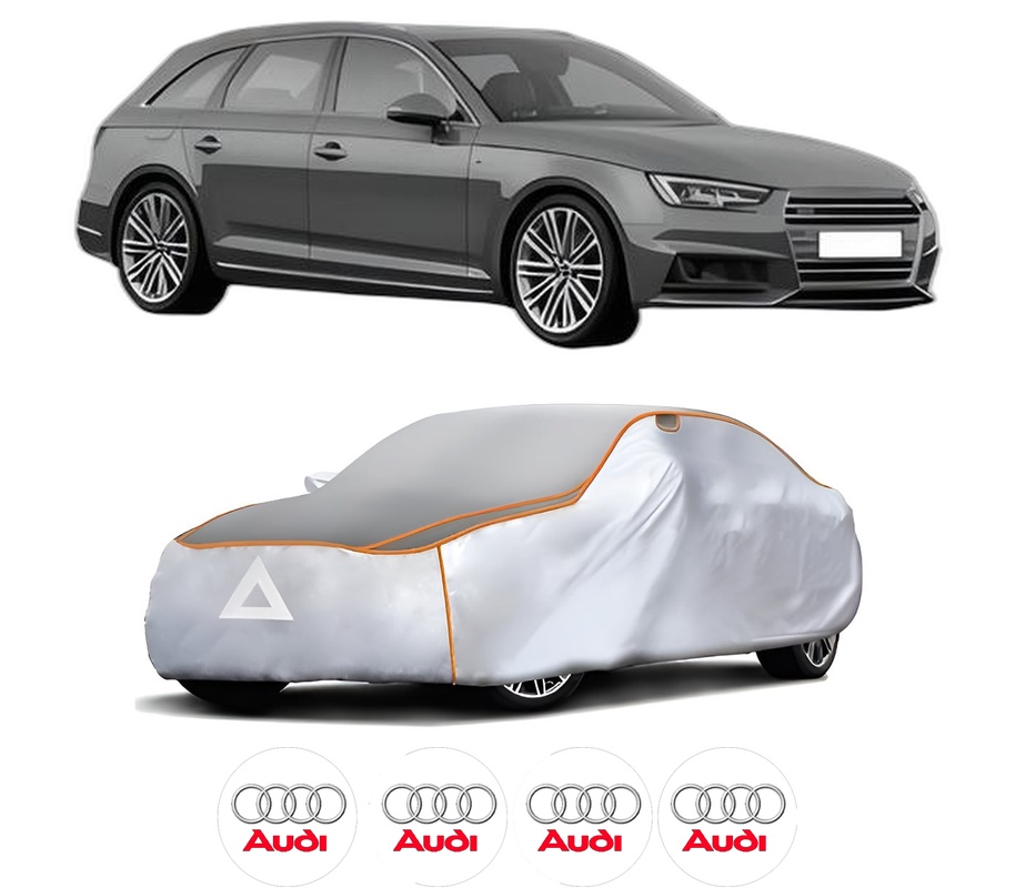 Husa Prelata Antigrindina Auto AUDI A4 B9 Avant (8W5, 8WD) din 2015-2021, Protectie auto contra intemperiilor la grindina, Waterproof, 4x Stickere auto AUDI