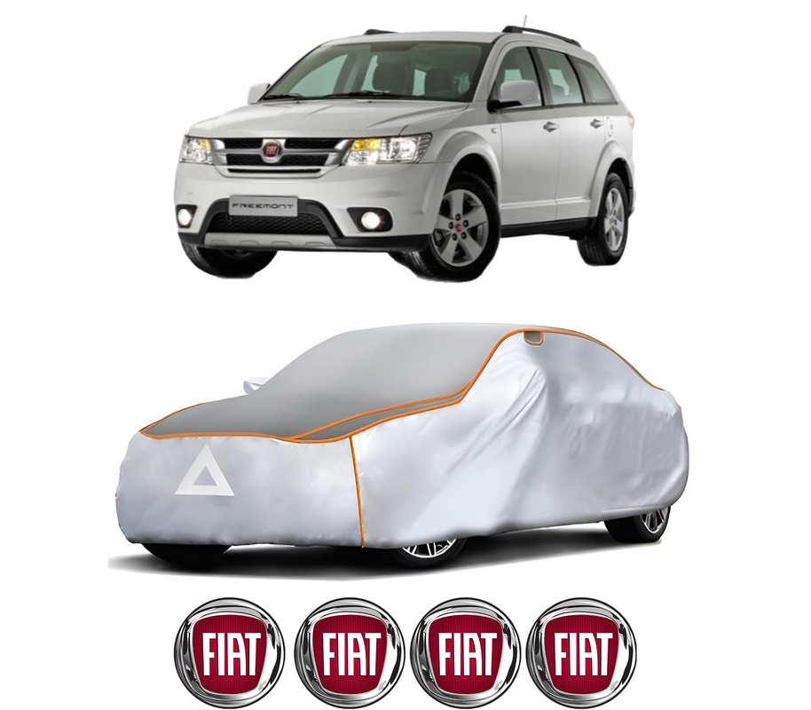 Husa Prelata Antigrindina Auto FIAT FREEMONT (345_) din 2011-2016, Protectie auto contra intemperiilor la grindina, Waterproof, 4x Stickere auto FIAT