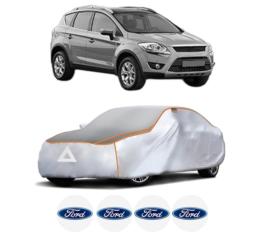 Husa Prelata Antigrindina Auto FORD KUGA I din 2008-2012, Protectie auto contra intemperiilor la grindina, Waterproof, 4x Stickere auto FORD