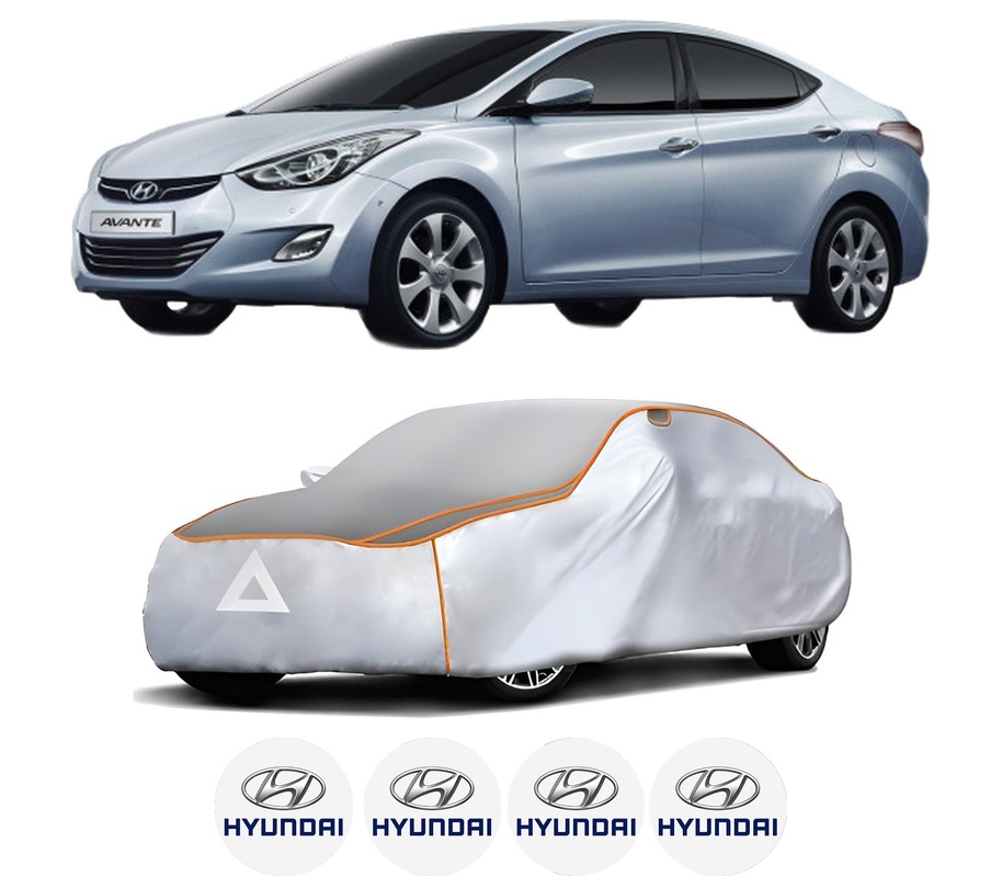 Husa Prelata Antigrindina Auto HYUNDAI ELANTRA V Saloon (MD, UD) din 2010-2016, Protectie auto contra intemperiilor la grindina, Waterproof, 4x Stickere auto HYUNDAI