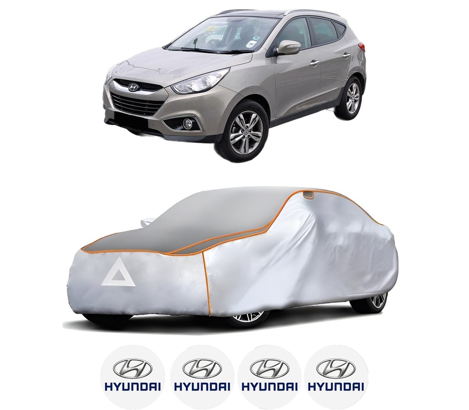 Husa Prelata Antigrindina Auto HYUNDAI ix35 (LM, EL, ELH) din 2009-2015, Protectie auto contra intemperiilor la grindina, Waterproof, 4x Stickere auto HYUNDAI