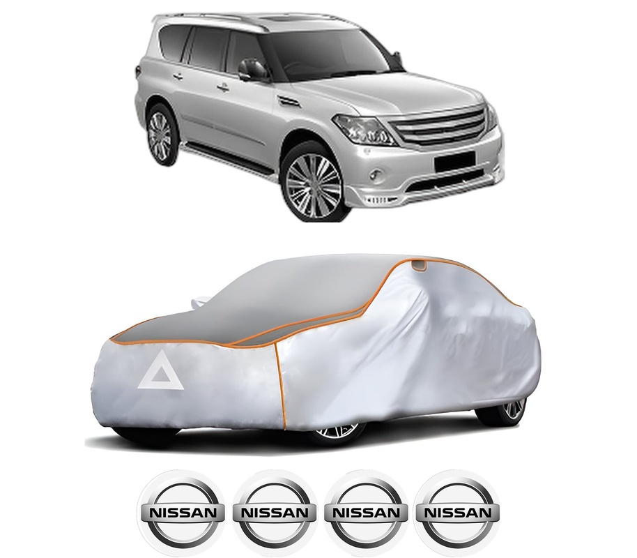 Husa Prelata Antigrindina Auto NISSAN PATROL VI (Y62) din 2010, Protectie auto contra intemperiilor la grindina, Waterproof, 4x Stickere auto NISSAN