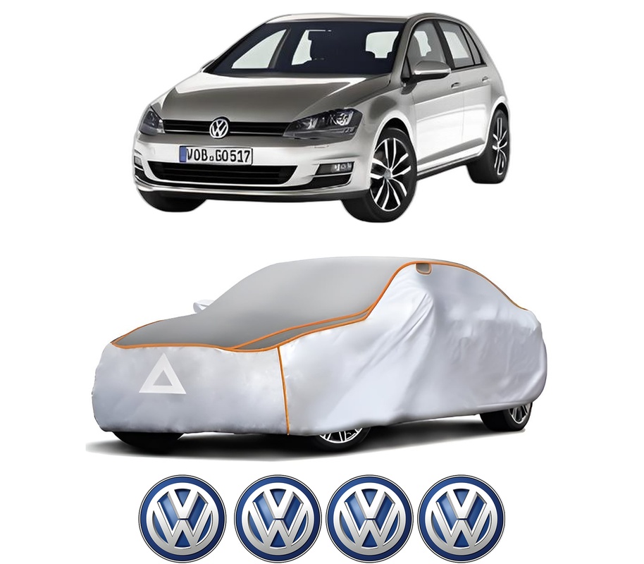 Husa Prelata Antigrindina Auto Volskwagen GOLF VII Van (5G1) din 2012-2017, Protectie auto contra intemperiilor la grindina, Waterproof, 4x Stickere auto Volskwagen