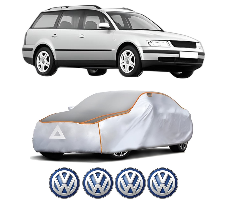 Husa Prelata Antigrindina Auto Volskwagen PASSAT B5 Variant (3B5) din 1997-2000, Protectie auto contra intemperiilor la grindina, Waterproof, 4x Stickere auto Volskwagen