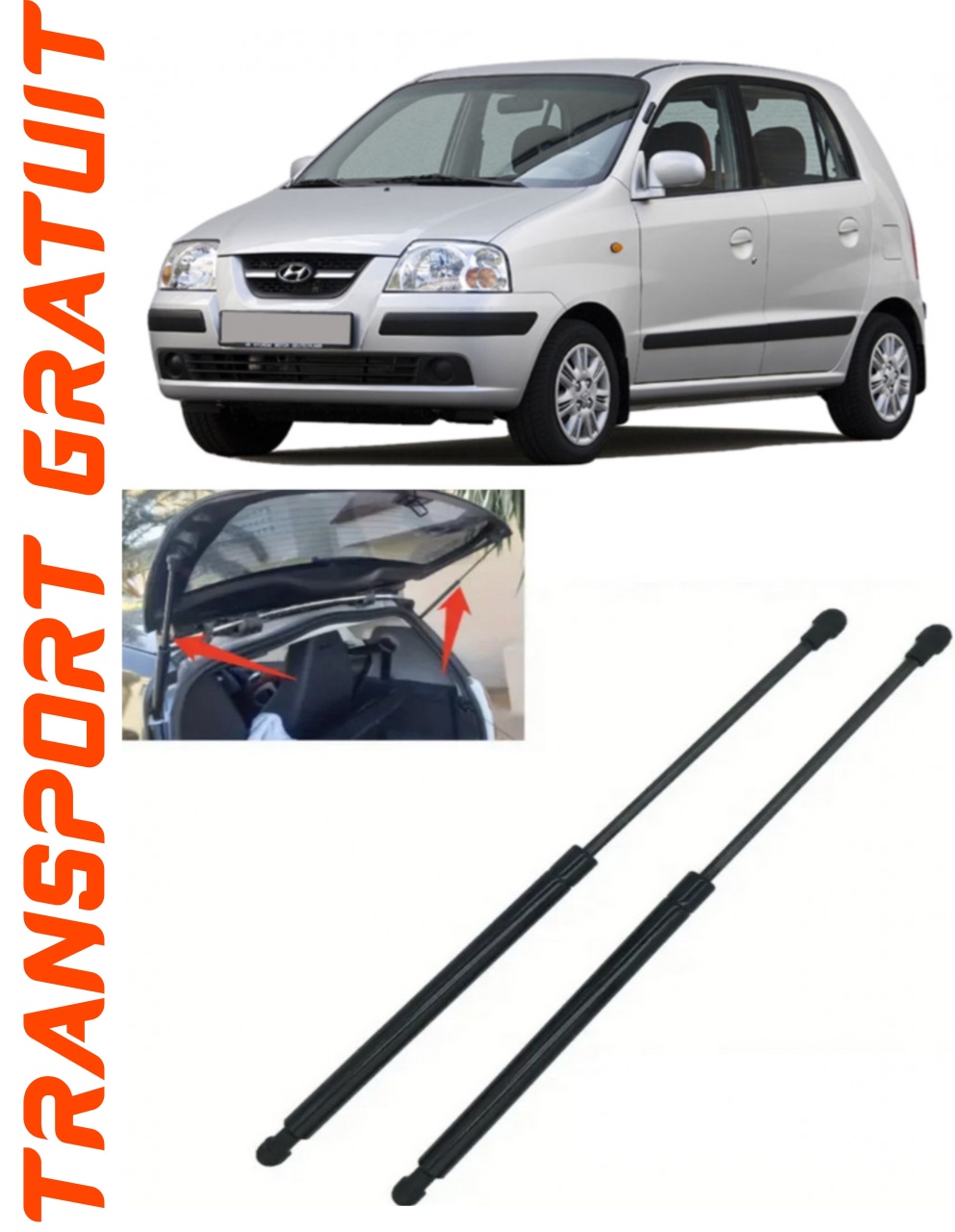 Set 2 amortizoare Haion portbagaj pentru masina Hyundai Atos