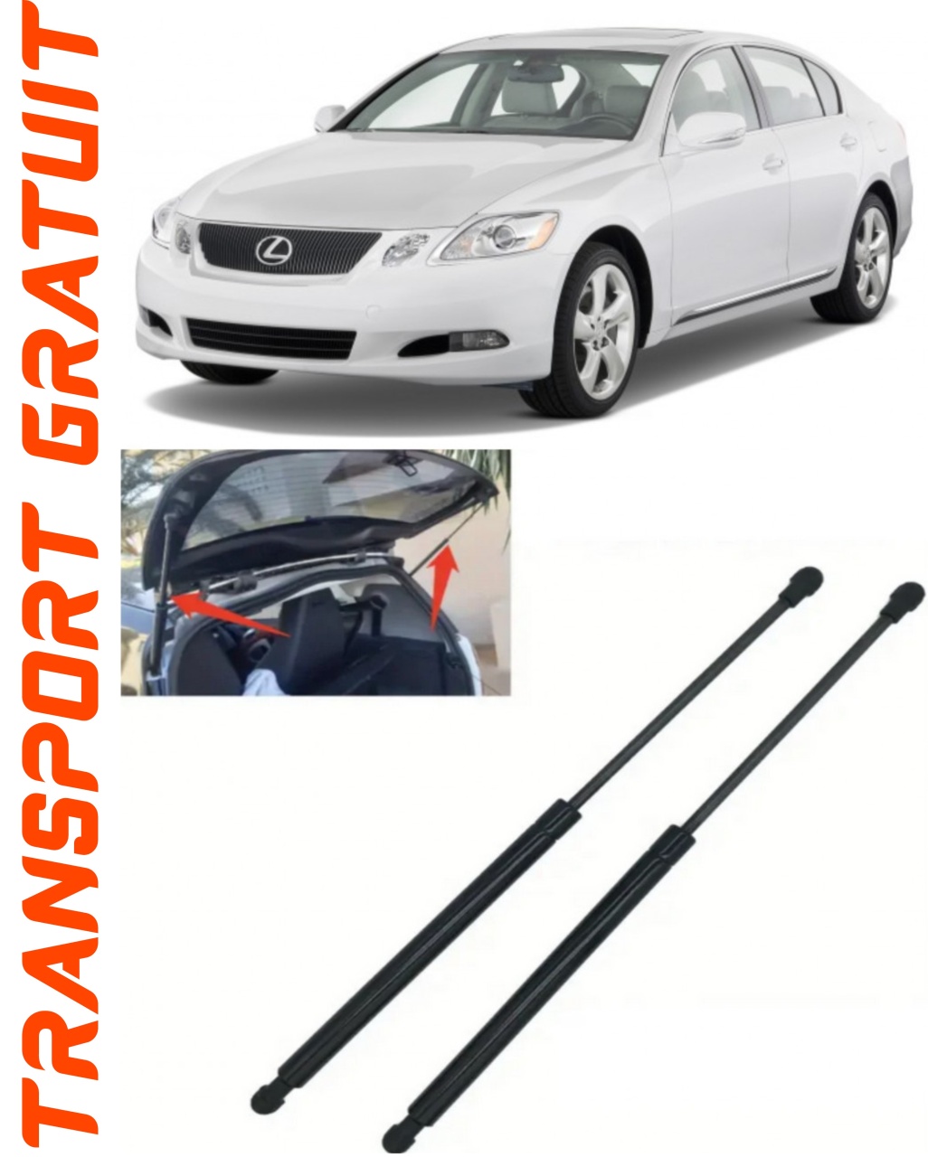 Set 2 amortizoare Haion portbagaj pentru masina Lexus Gs