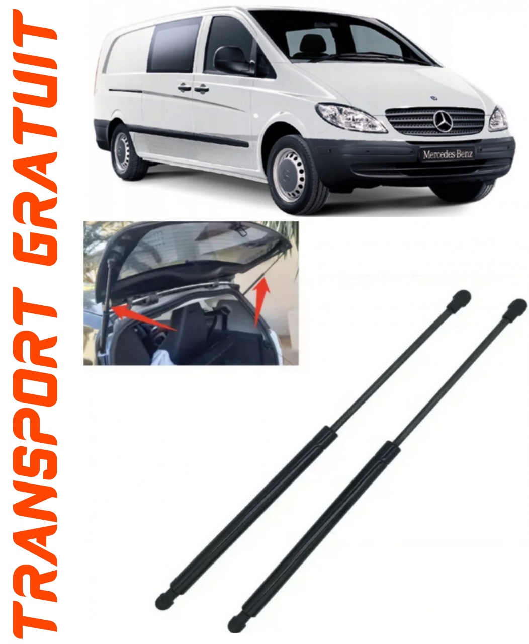 Set 2 amortizoare Haion portbagaj pentru masina Mercedes-benz Vito/ Mixto