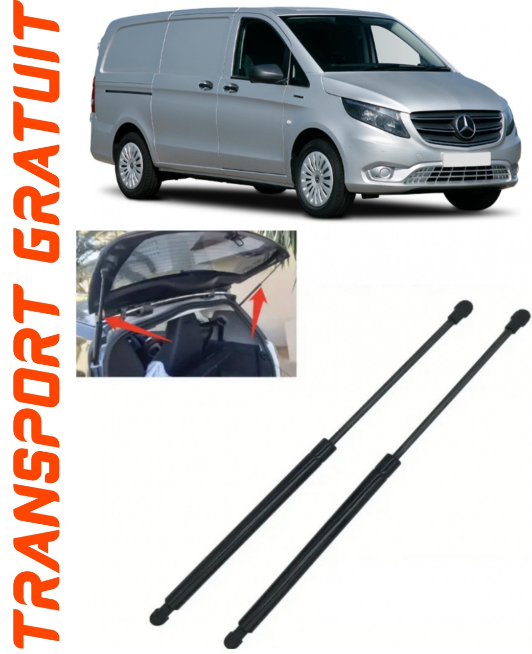 Set 2 amortizoare Haion portbagaj pentru masina Mercedes-benz Vito