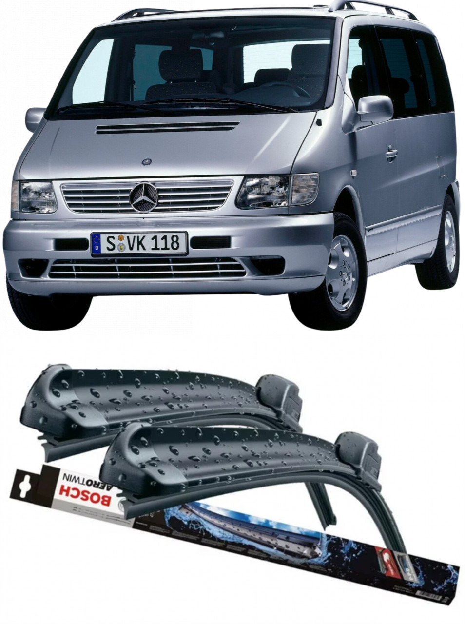 Stergatoare auto dedicat cu masina Mercedes Vito