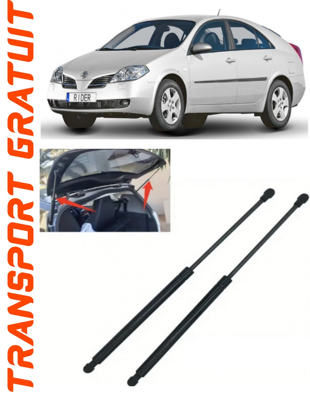 Set 2 amortizoare Haion portbagaj pentru masina Nissan Primera