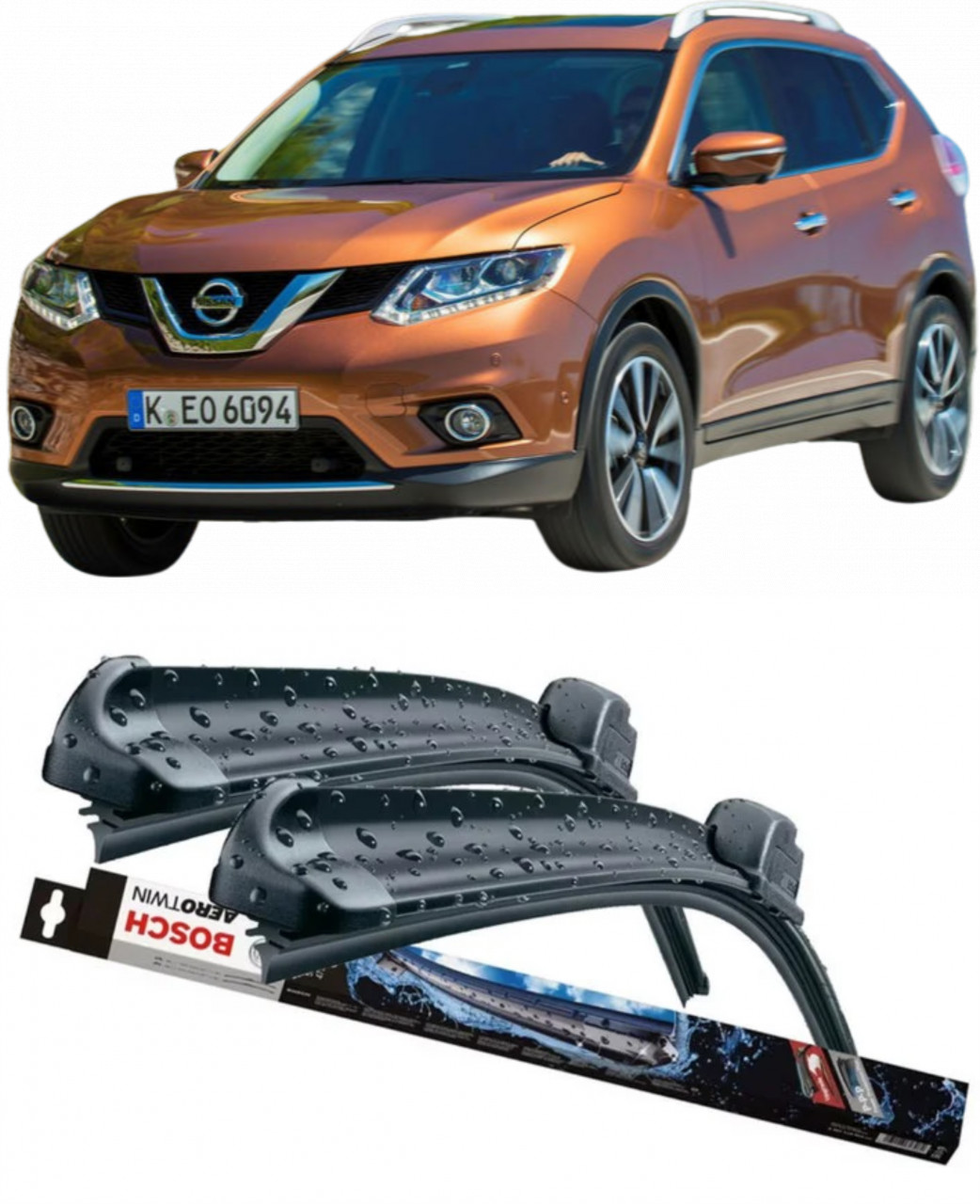 Stergatoare auto dedicat cu masina Nissan X-Trail
