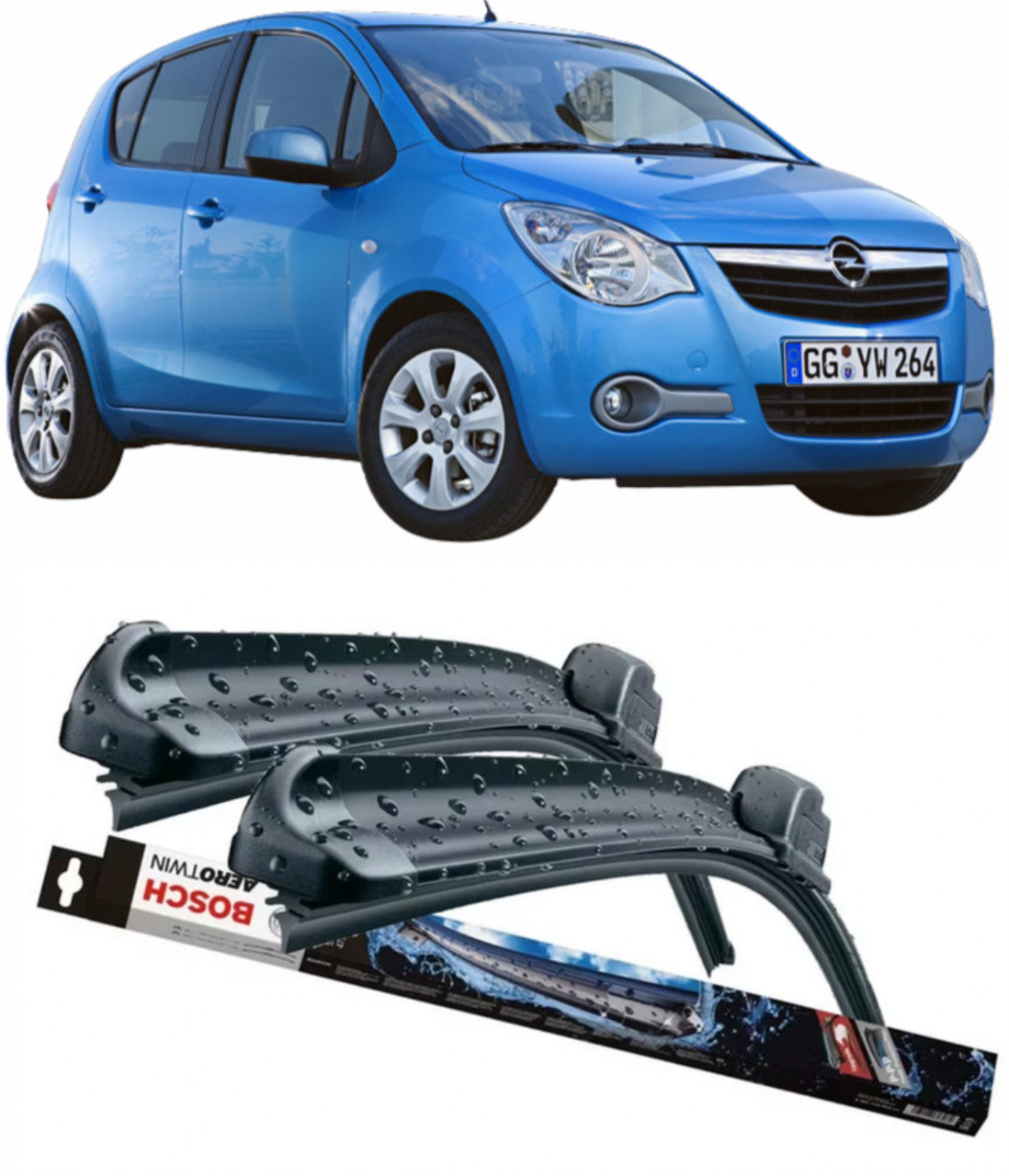 Stergatoare auto dedicat cu masina Opel Agila
