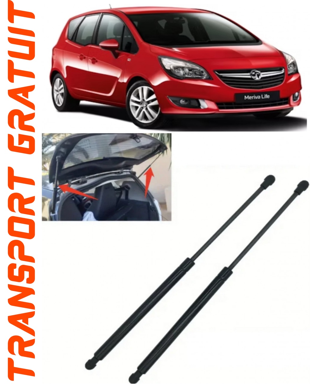 Set 2 amortizoare Haion portbagaj pentru masina Opel Meriva B
