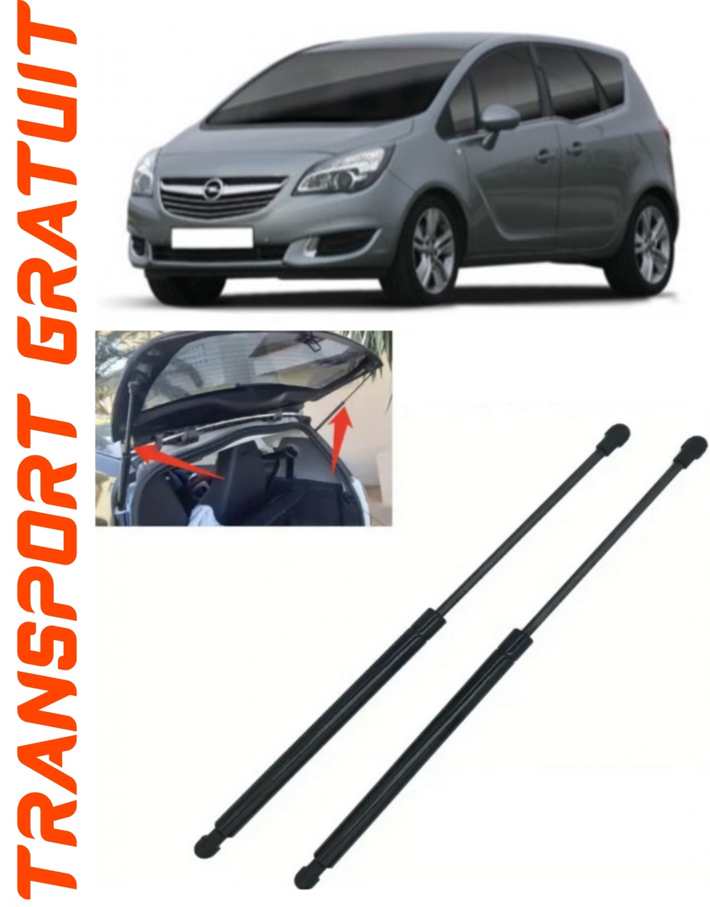 Set 2 amortizoare Haion portbagaj pentru masina Opel Meriva