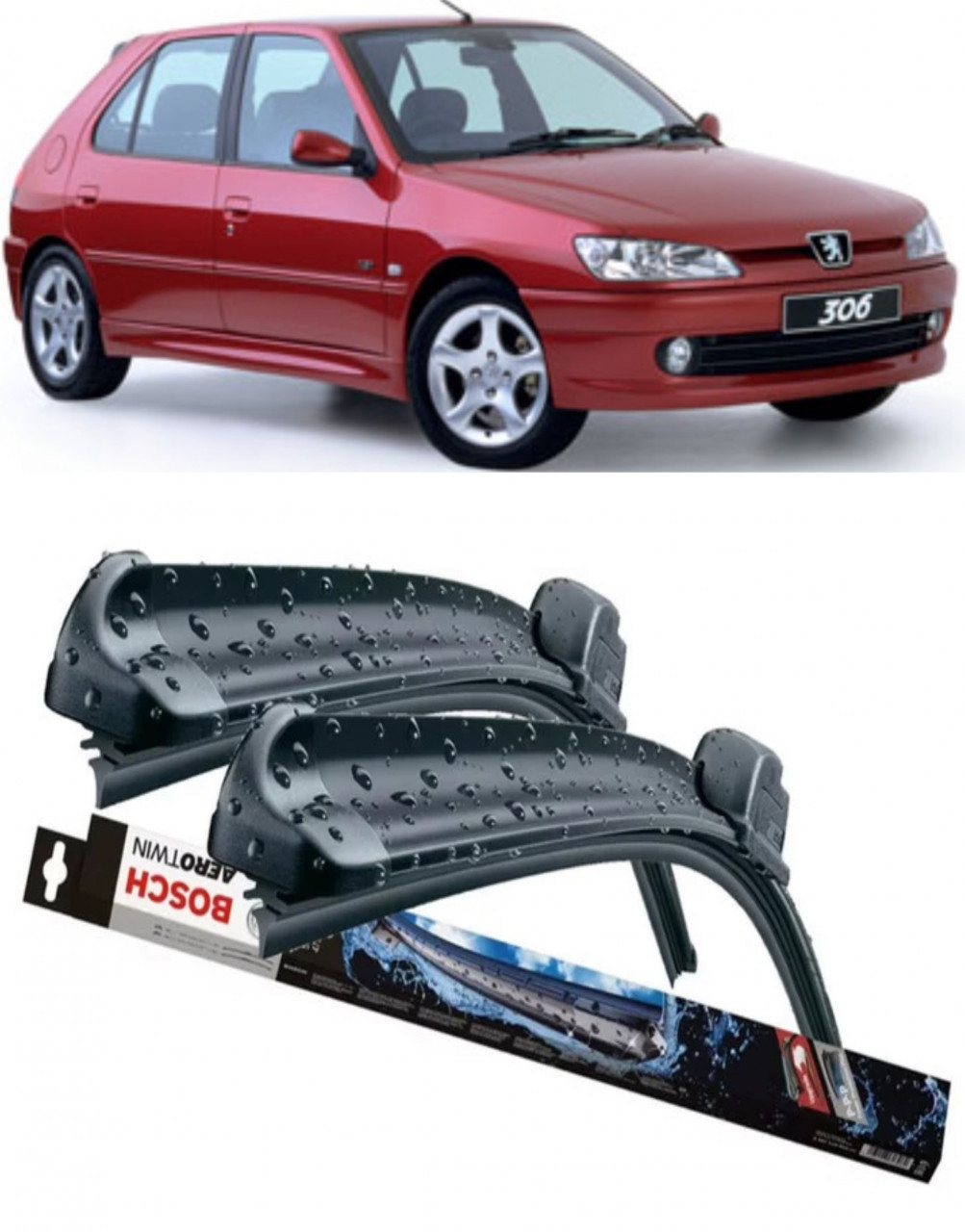Stergatoare auto dedicat cu masina Peugeot 306