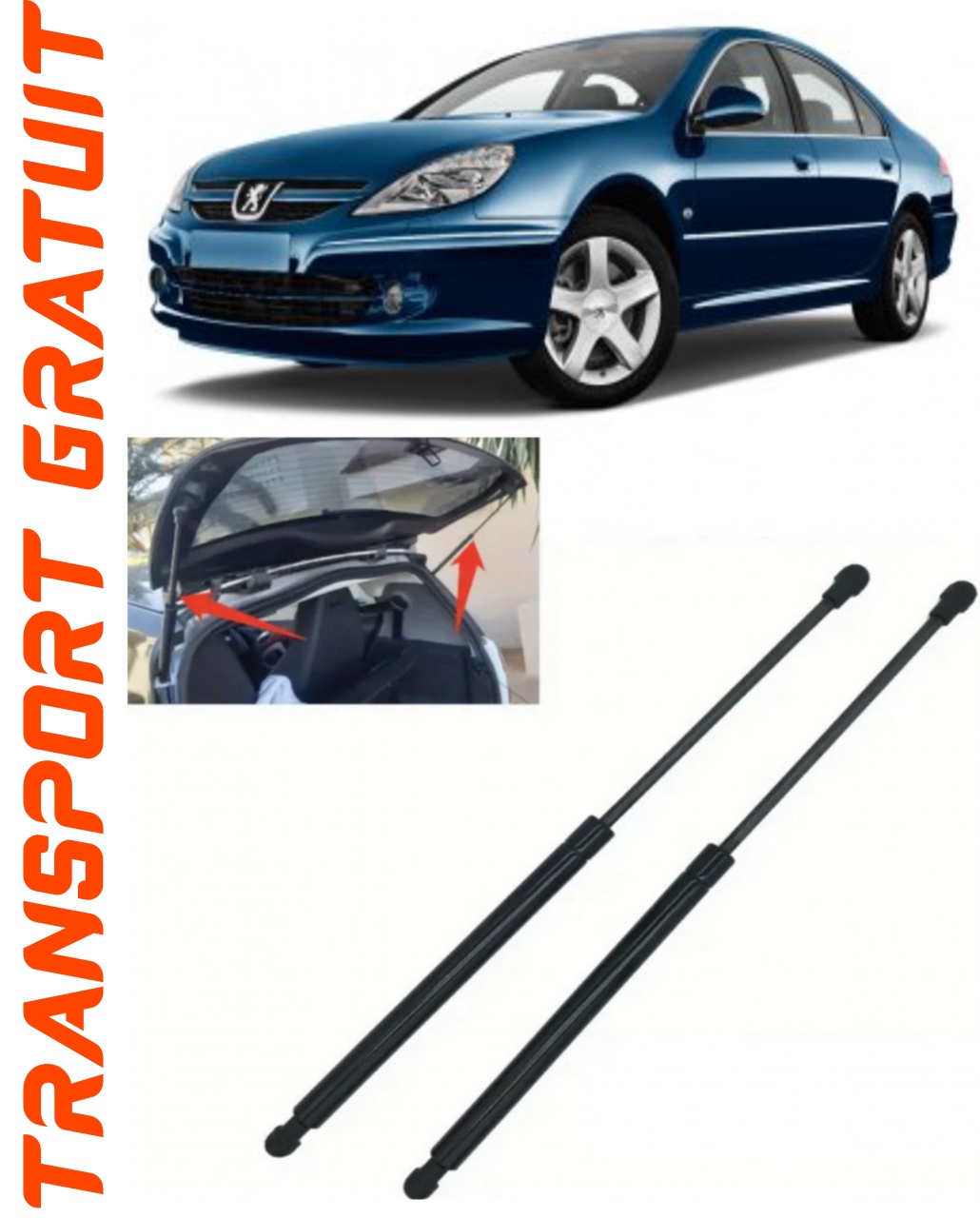 Set 2 amortizoare Haion portbagaj pentru masina Peugeot 607