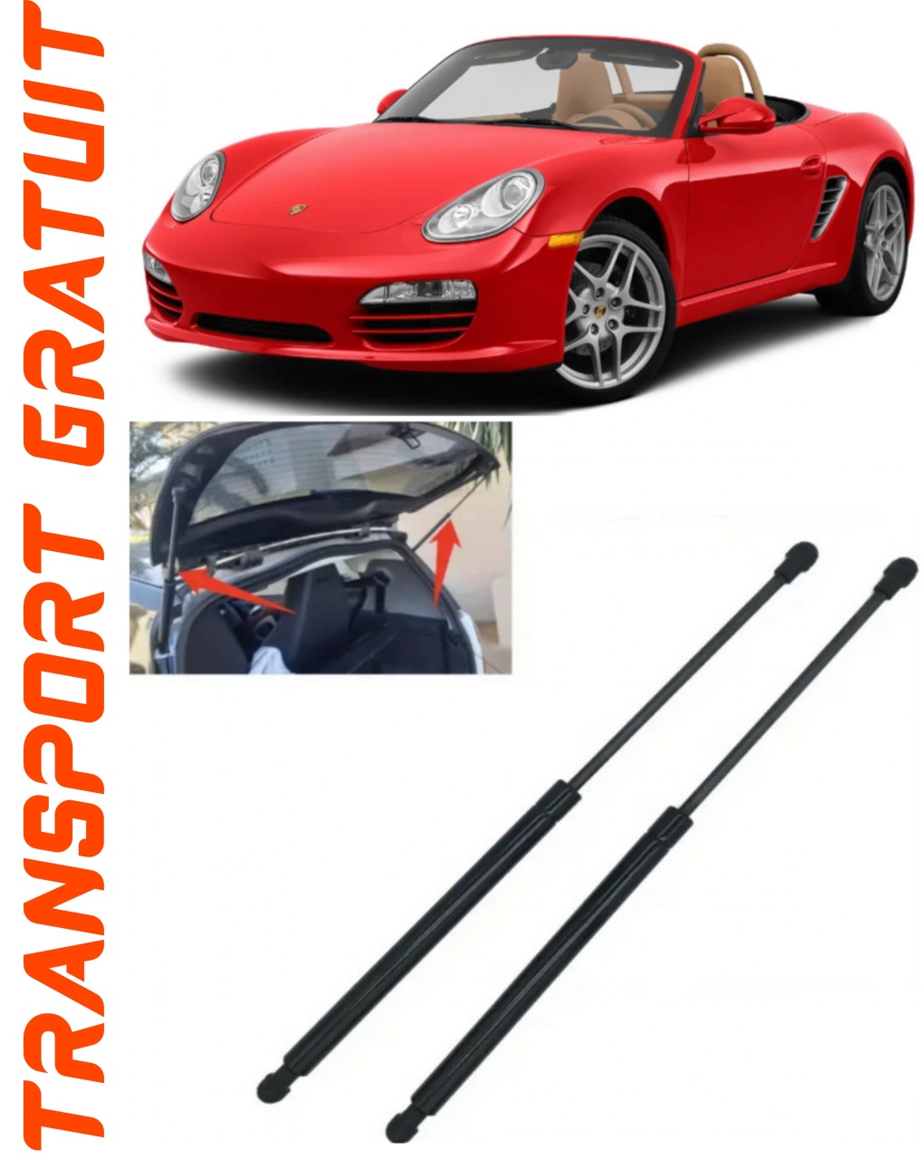 Set 2 amortizoare Haion portbagaj pentru masina Porsche Boxster